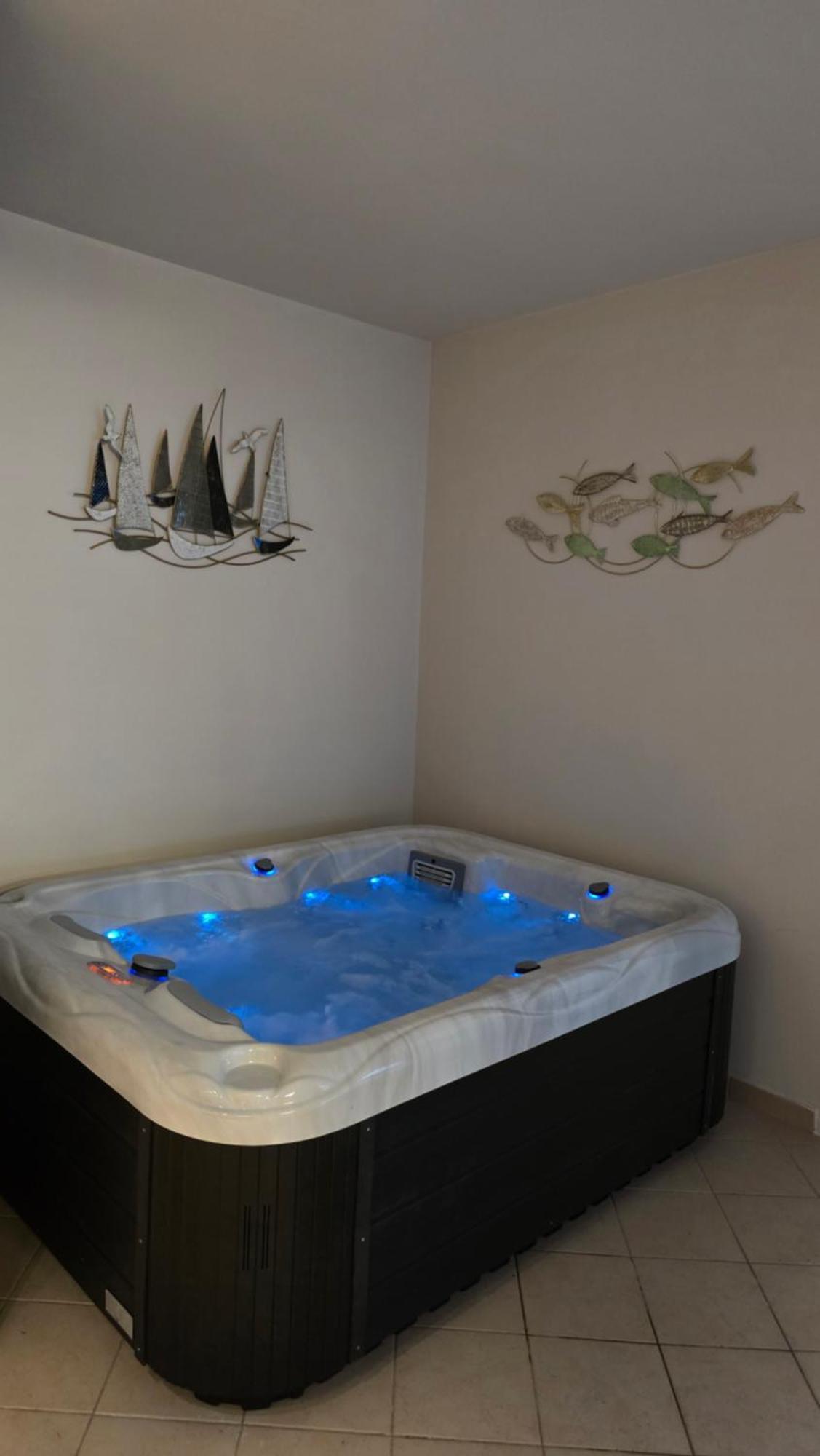 Blue Dolphin Apartment - Private Indoor Pool, Jacuzzi, Garden Split Ngoại thất bức ảnh